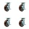 Service Caster Tool Box Caster Wheel Set 6'' Maroon Polyurethane Swivel Casters, 4PK TOOL-SCC-30CS620-PPUB-TLB-4 - alternate 1